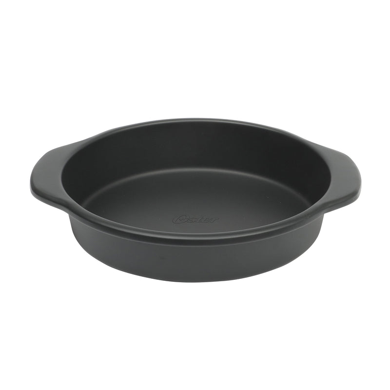 Oster Teston 9" Carbon Steel Cake Pan - Matte Black - Round - Color Label
