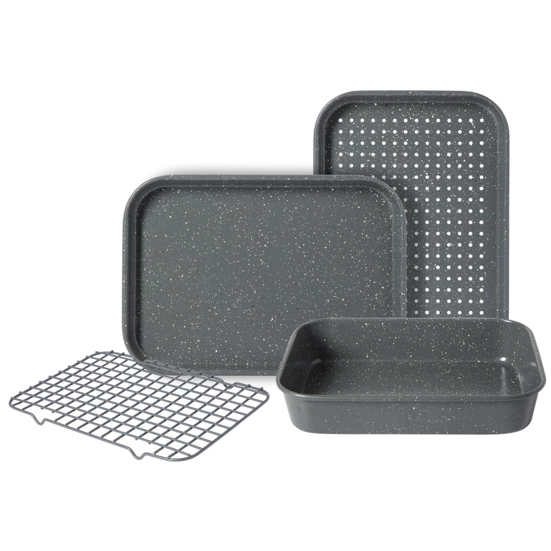 Oster Greystone 4pc Carbon Steel Toast Oven Bake Set - Gift Box