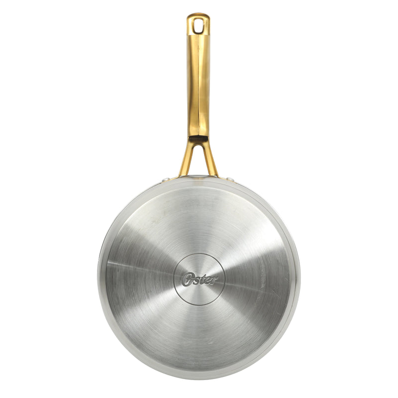 Oster Davinelle 12pc Stainless Steel Cookware Set w/ Kitchen Tools - Gold PVD Handle - Gift Box