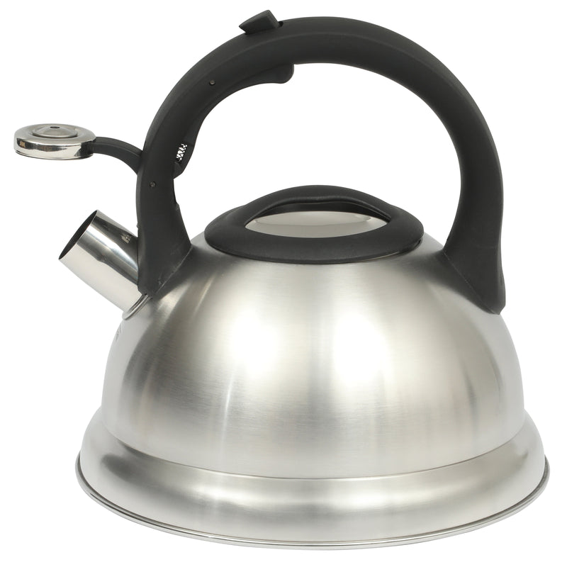 Mr. Coffee Hartbay 2.4qt Stainless Steel Tea Kettle - Silver - Nylon Handle & Knob - Gift Box w/ Hang Tag