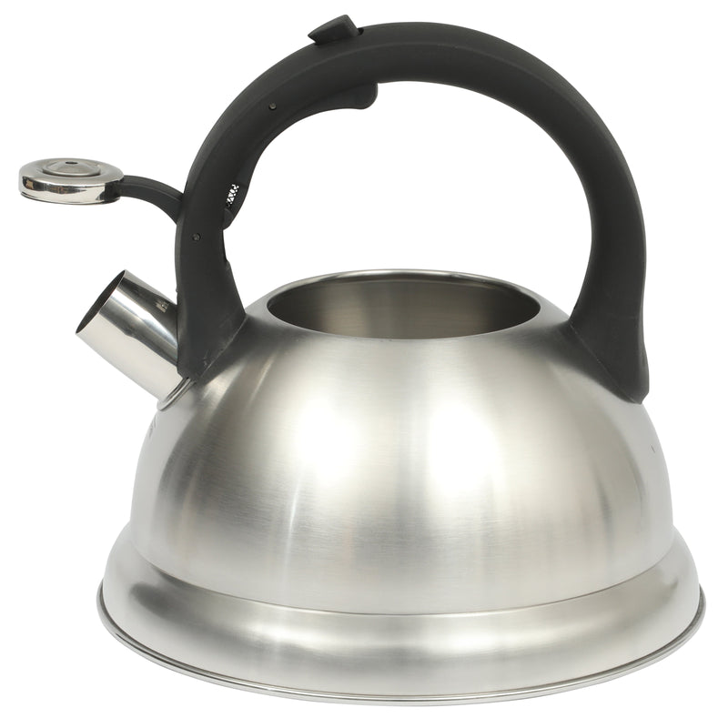 Mr. Coffee Hartbay 2.4qt Stainless Steel Tea Kettle - Silver - Nylon Handle & Knob - Gift Box w/ Hang Tag