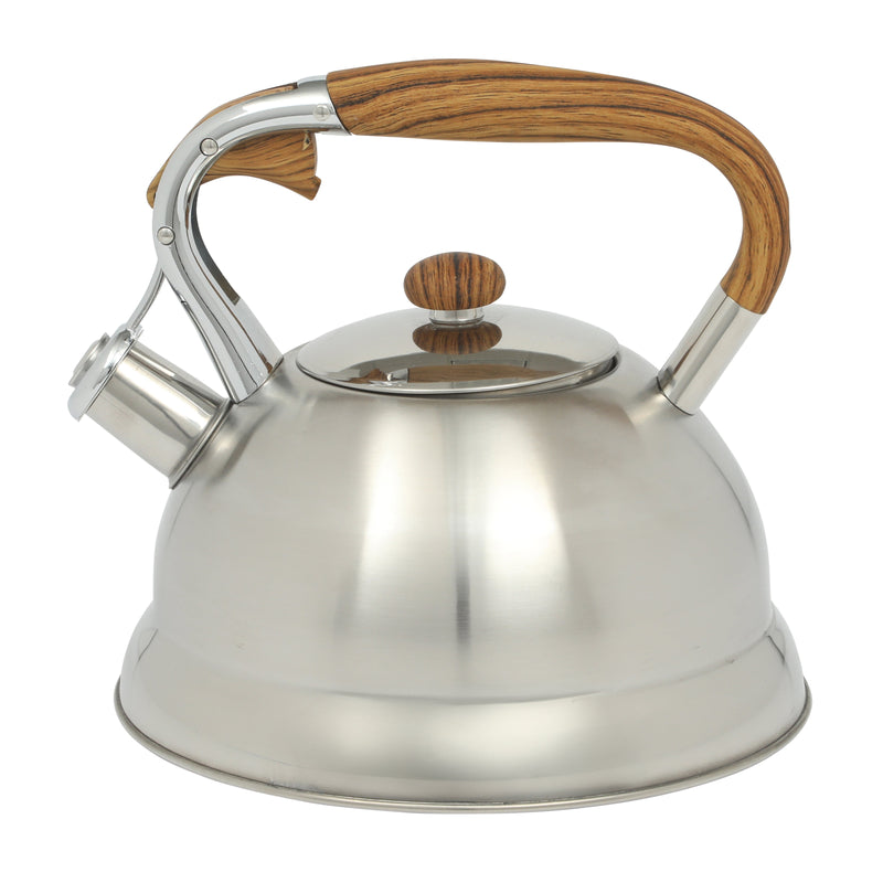 Mr. Coffee Woodmont 2.0qt Stainless Steel Tea Kettle - Brushed - Wood Look Soft Touch Handle - Gift Box w/ Hang Tag