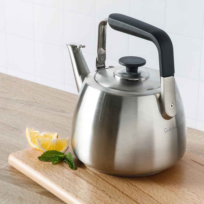 Sur la Table Kitchen Essentials Specialtea 1.9qt Stainless Steel Teakettle - Bakelite Handle & Knob - GBX