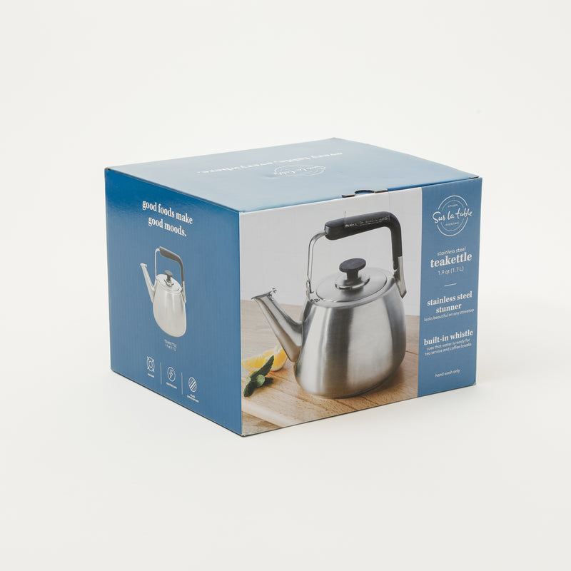 Sur la Table Kitchen Essentials Specialtea 1.9qt Stainless Steel Teakettle - Bakelite Handle & Knob - GBX