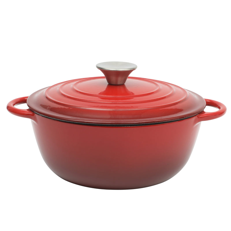 Gibson Home Addlestone 2.65 qt Enamel Cast Iron Dutch Oven w/ Lid - Round - Color Sleeve
