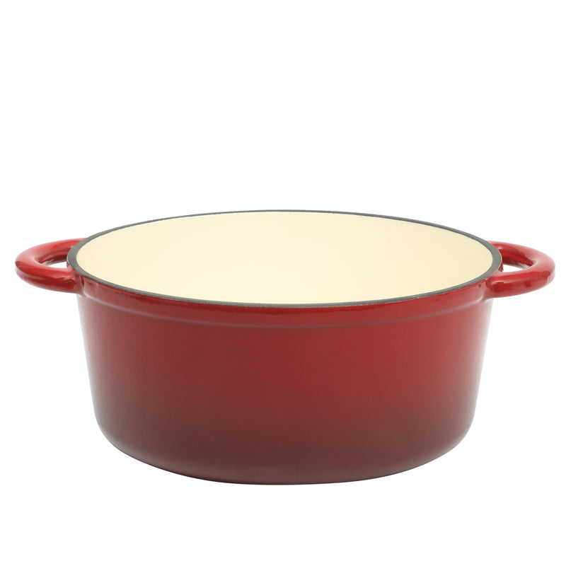 Gibson Home Addlestone 5qt Enamel Cast Iron Dutch Oven w/ Lid - Red - Round - Color Sleeve w/ Remailer