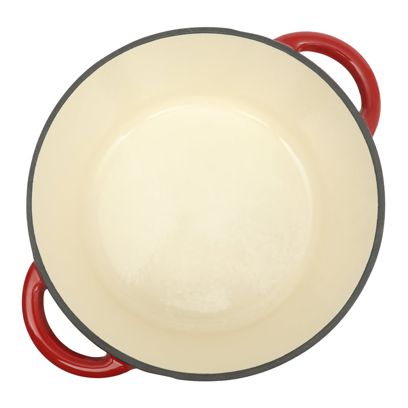 Gibson Home Addlestone 5qt Enamel Cast Iron Dutch Oven w/ Lid - Red - Round - Color Sleeve w/ Remailer