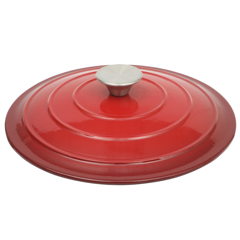 Gibson Home Addlestone 5qt Enamel Cast Iron Dutch Oven w/ Lid - Red - Round - Color Sleeve w/ Remailer