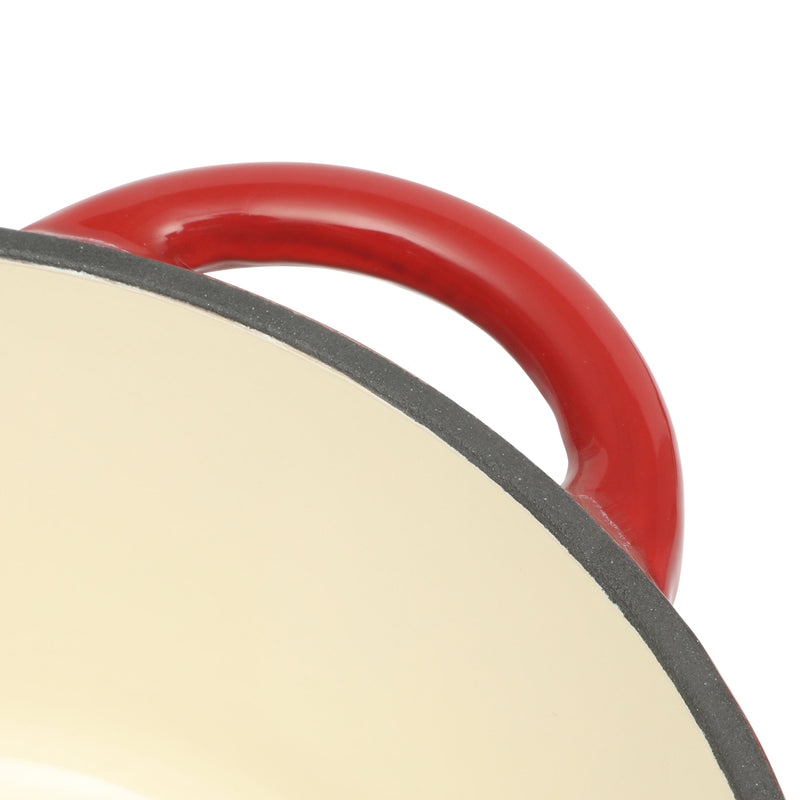 Gibson Home Addlestone 5qt Enamel Cast Iron Dutch Oven w/ Lid - Red - Round - Color Sleeve w/ Remailer