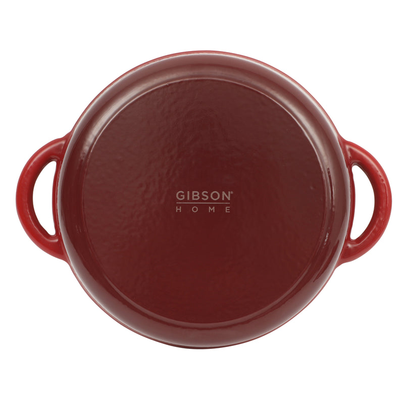 Gibson Home Addlestone 5qt Enamel Cast Iron Dutch Oven w/ Lid - Red - Round - Color Sleeve w/ Remailer