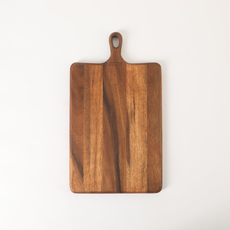 Martha Stewart Everyday Westhaven 18" x 10.3" x 0.8" Oiled Acacia Wood Cutting Board w/ Hole Hanger - Color Sleeve