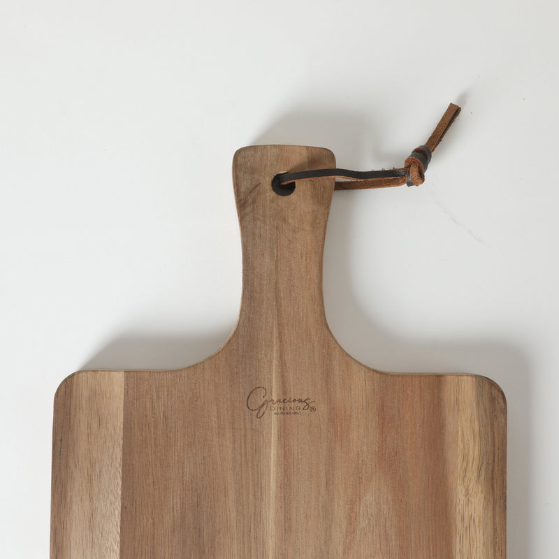 Gibson Elite Gracious Dining 3pc Carving Set w/ Acacia Wood Board - Acacia Handle - Clam Pack w/ Window Box
