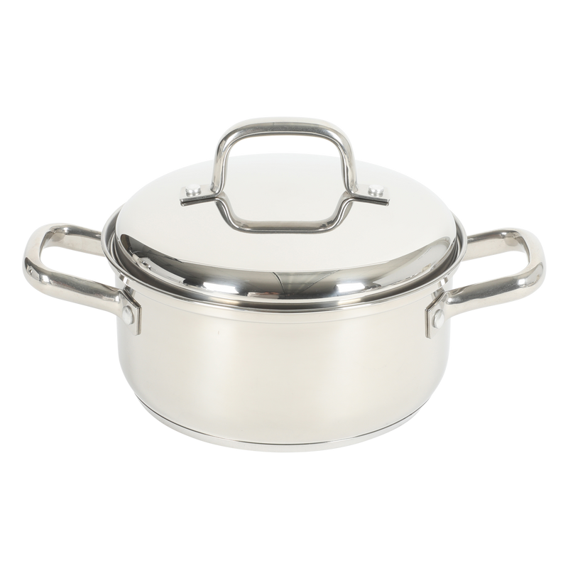 Oster Platinum Sedwick 10pc Stainless Steel Stackable Cookware Set w/ Domed Lid - Encapsulated Induction Base - Gift Box w/ Remailer