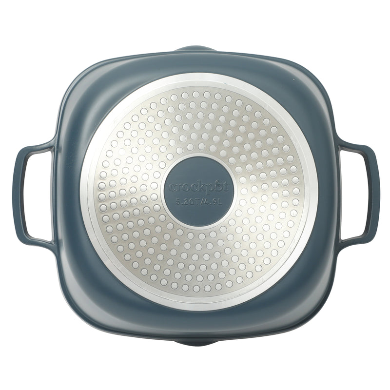 Crock-Pot Northvale 5.2qt Cast Aluminum Dutch Oven w/ Lid - Square - Nonstick Ceramic Interior - Induction - Gift Box w/ Remailer