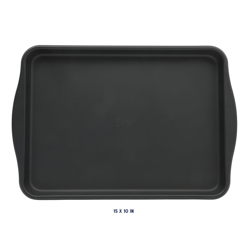 Oster Teston 15" X 10" Carbon Steel Cookie Sheet - Matte Black - Color Label
