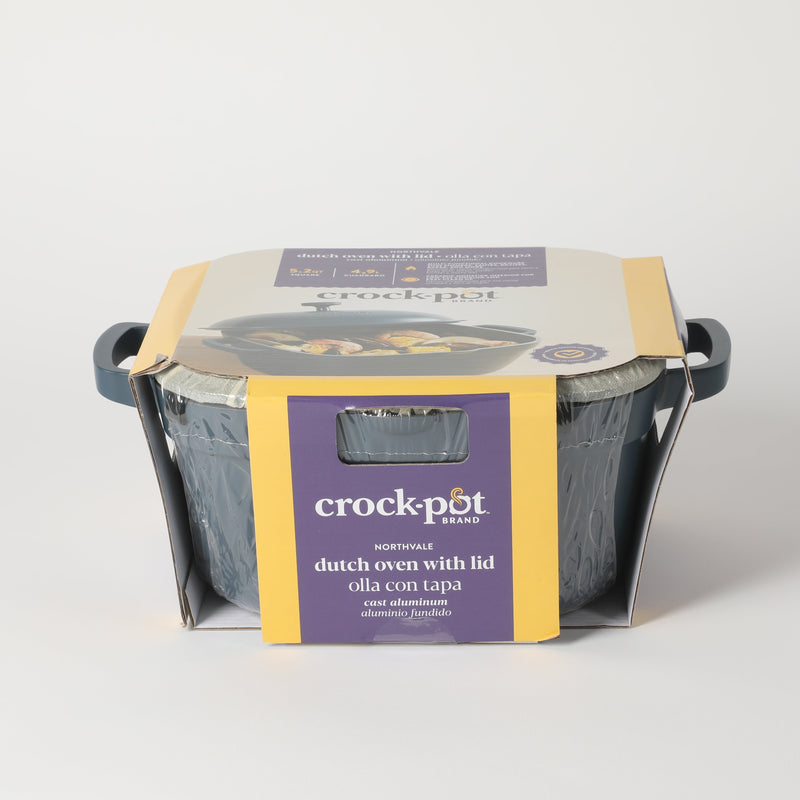 Crock-Pot Northvale 5.2qt Cast Aluminum Dutch Oven w/ Lid - Square - Nonstick Ceramic Interior - Induction - Gift Box w/ Remailer