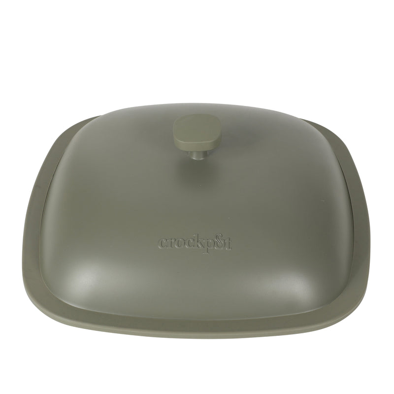 Crock-Pot Northvale 5.3qt Cast Aluminum Sauté Pan w/ Steamer & Lid - Square - Nonstick Ceramic Int - Induction - Soft Touch Handle - GBX