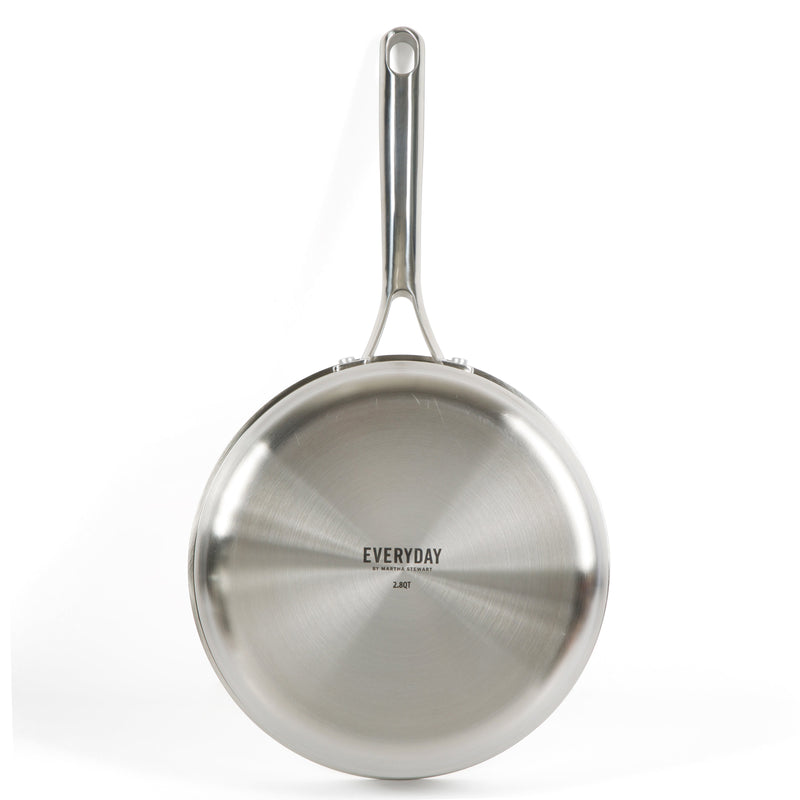 Martha Stewart Everyday Midvale 8pc Stainless Steel Cookware Set w/ Kitchen Tools - White Ceramic Interior - Gift Box w/ Remailer