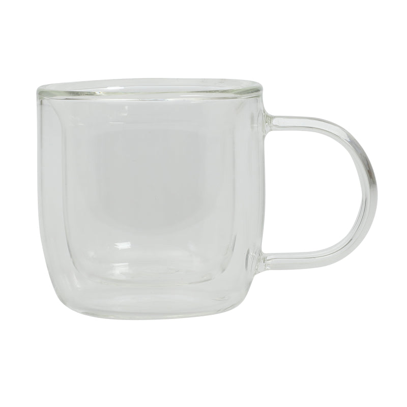 Mr. Coffee Salon Espresso - 2pc 3 oz Double Wall Borosilicate Glass Mug Set - Clear - Handmade - Gift Box