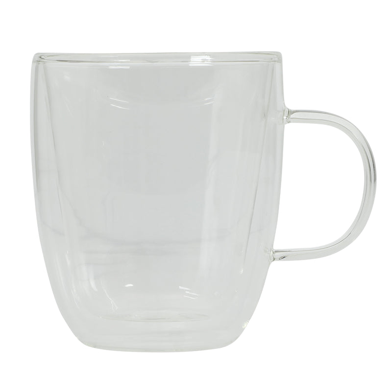 Mr. Coffee Retro Machiatto 2pc 16oz Double Wall Borosilcate Glass Mug Set - Factory Remailer