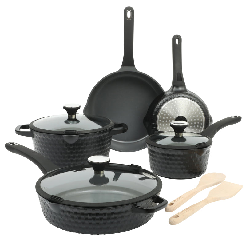 Martha Stewart Everyday Elindra 10 pc Aluminum Cookware Set - Ceramic Non-Stick - Gift Box