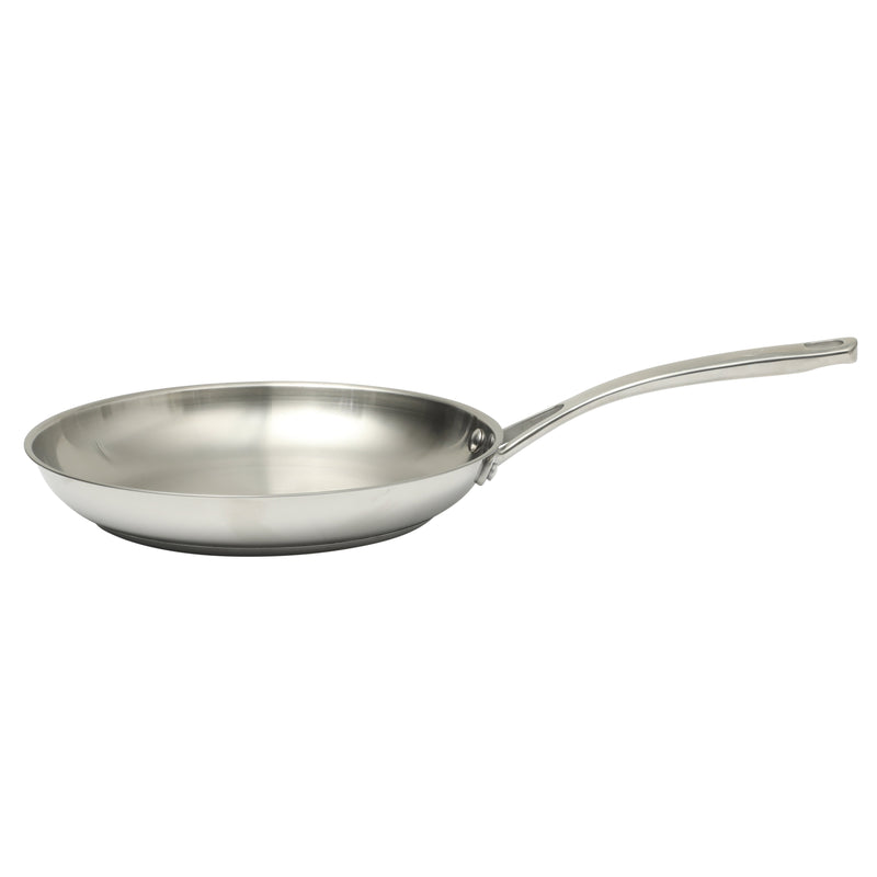 Martha Stewart Castelle10" Stainless Steel Frying Pan - Satin Interior & Polished Exterior - Stainless Steel Handle - Color Sleeve