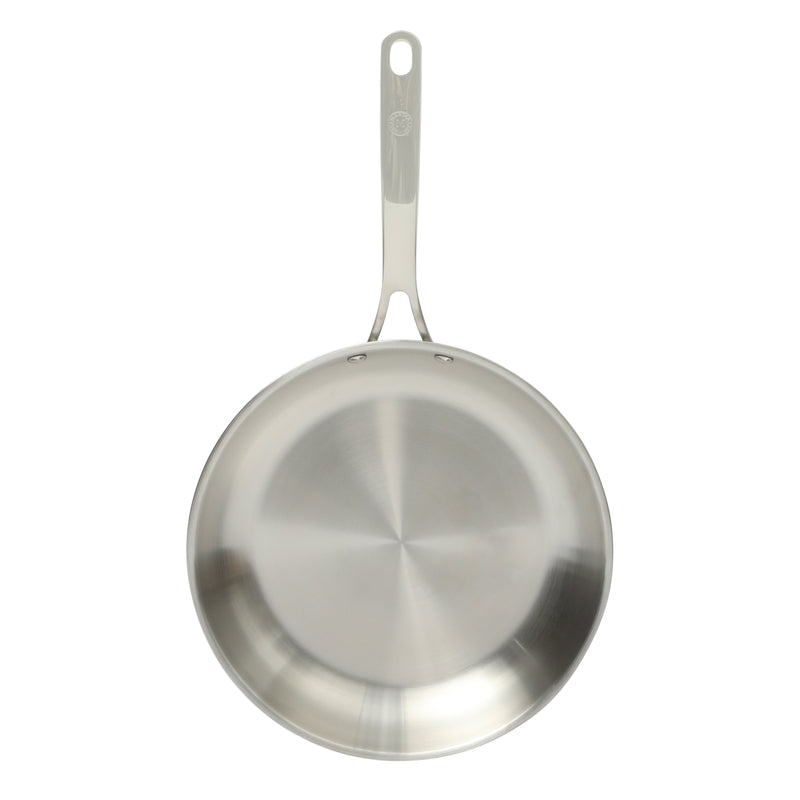 Martha Stewart Castelle 12" Stainless Steel Frying Pan - Satin Interior & Polished Exterior - Stainless Steel Handle - Color Sleeve