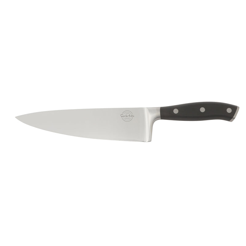 Sur la Table Kitchen Essentials Tasting Kitchen 8" Chef Knife - German Steel Blade - Color Plastic Handle - SS - O/S - Clam Pack