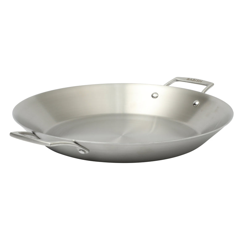 Babish 13" Stainless Steel Triply Paella Pan - Color Sleeve w/ Remailer