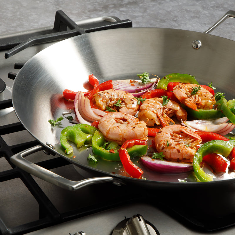 Babish 13" Stainless Steel Triply Paella Pan - Color Sleeve w/ Remailer