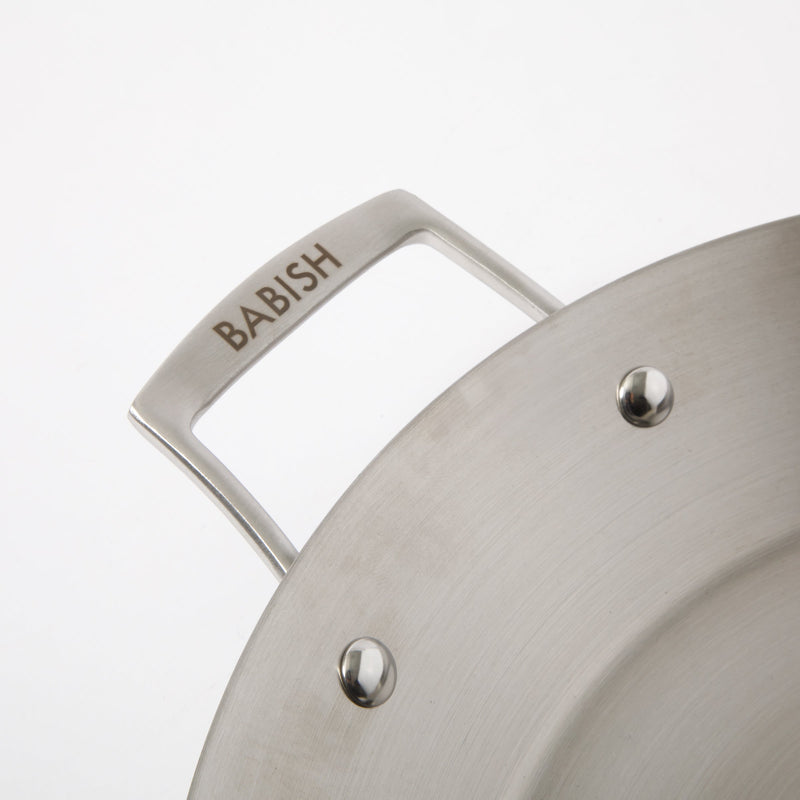Babish 13" Stainless Steel Triply Paella Pan - Color Sleeve w/ Remailer