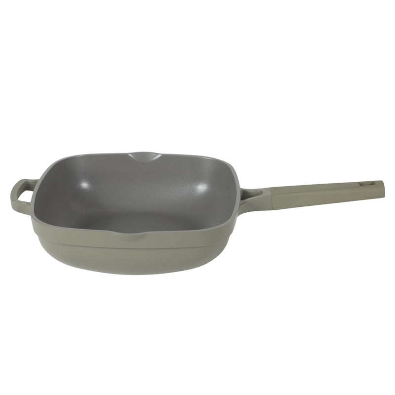 Crock-Pot Northvale 5.3qt Cast Aluminum Sauté Pan w/ Steamer & Lid - Square - Nonstick Ceramic Int - Induction - Soft Touch Handle - GBX