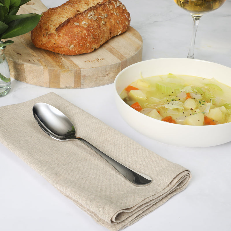 Martha Stewart Alness 10pc Stainless Steel Dinner Spoon Set - Mirror Polished - Gift Box (Open Window)