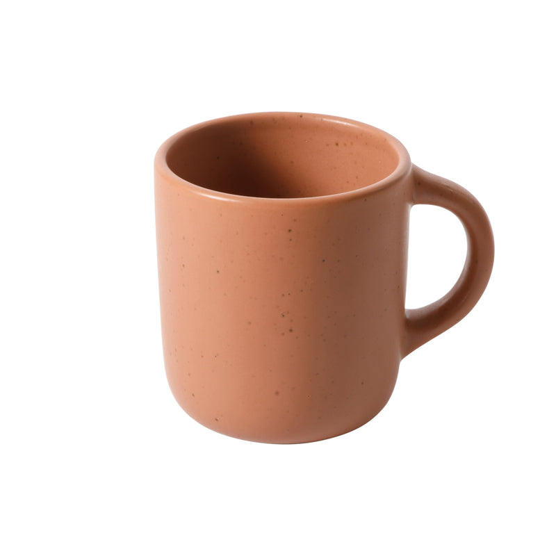 Bloomhouse Corsica Clay 4pc 18oz Mug Set - Reactive Glaze - Stoneware - Gift Box w/ Remailer: Burnt Apricot / Sea Salt
