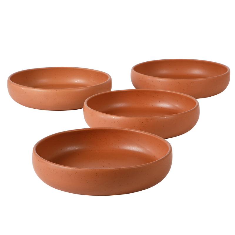 Bloomhouse Corsica Clay 4pc 9" Dinner Bowl Set - Reactive Glaze - Stoneware - Gift Box w/ Remailer: Burnt Apricot&nbsp; / Prosecco Blush / Sea Salt