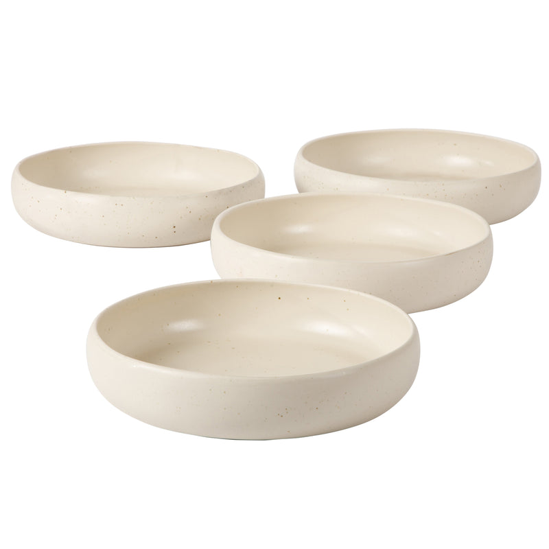 Bloomhouse Corsica Clay 4pc 9" Dinner Bowl Set - Reactive Glaze - Stoneware - Gift Box w/ Remailer: Burnt Apricot&nbsp; / Prosecco Blush / Sea Salt