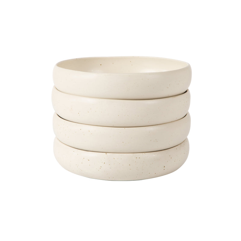 Bloomhouse Corsica Clay 4pc 9" Dinner Bowl Set - Reactive Glaze - Stoneware - Gift Box w/ Remailer: Burnt Apricot&nbsp; / Prosecco Blush / Sea Salt