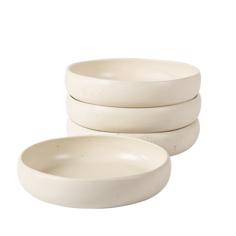 Bloomhouse Corsica Clay 4pc 9" Dinner Bowl Set - Reactive Glaze - Stoneware - Gift Box w/ Remailer: Burnt Apricot&nbsp; / Prosecco Blush / Sea Salt