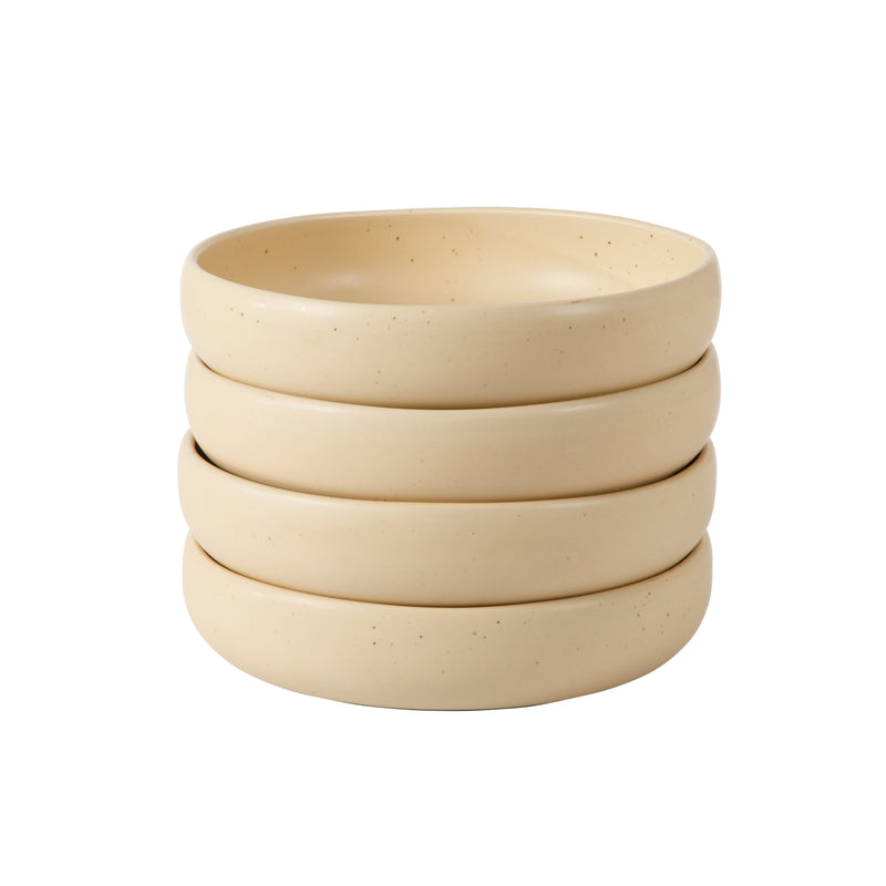 Bloomhouse Corsica Clay 4pc 9" Dinner Bowl Set - Reactive Glaze - Stoneware - Gift Box w/ Remailer