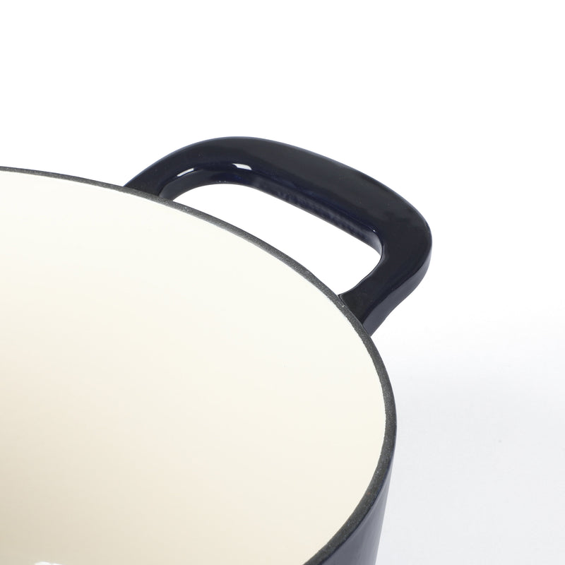 Martha Stewart Gatwick 4qt Enamel Cast Iron Dutch Oven w/ Lid - Warehouse Remailer (Black / Grey)