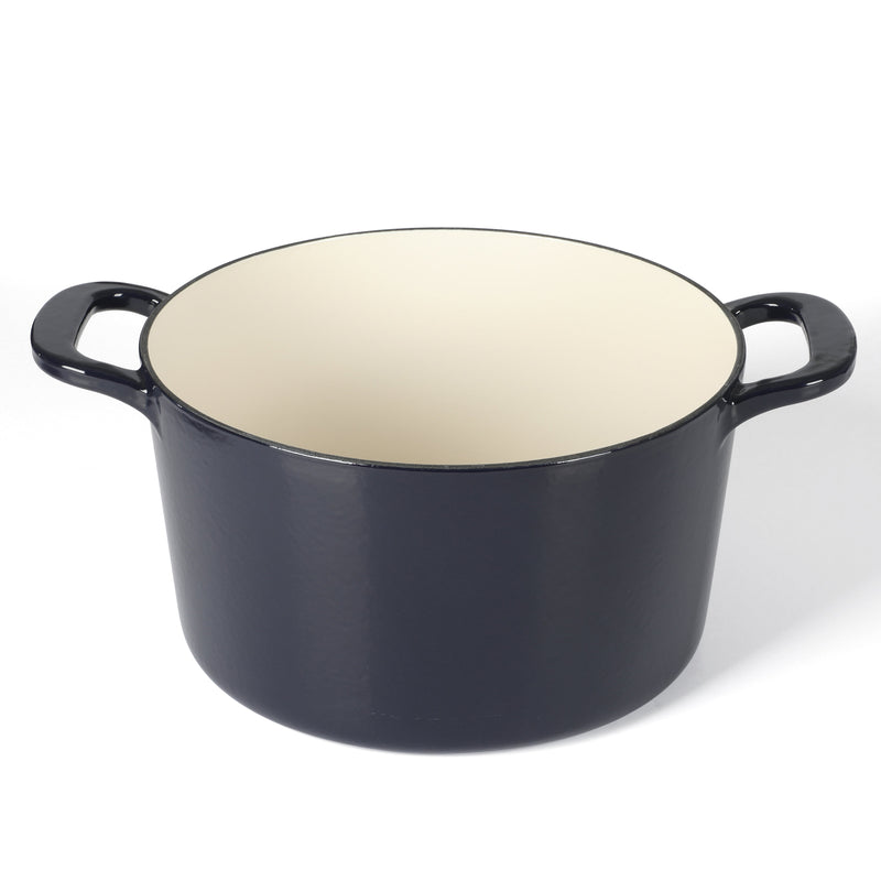 Martha Stewart Gatwick 4qt Enamel Cast Iron Dutch Oven w/ Lid - Warehouse Remailer (Black / Grey)