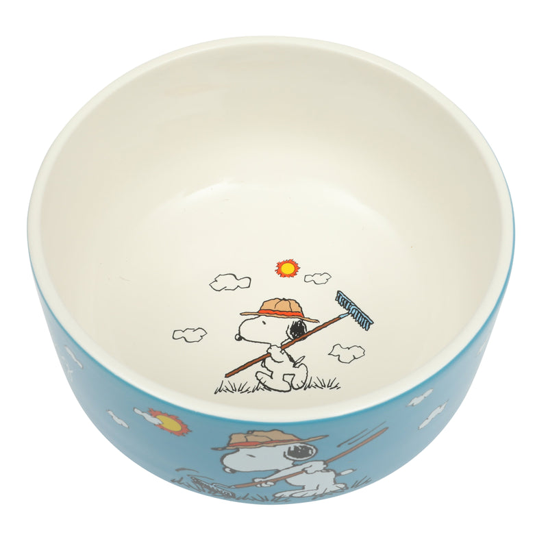 Peanuts Snoopy's Garden Patch 6pc 5.5" Stackable Bowl Set - Asst Designs - Round - Decorated - Stoneware - Gift Box w/ RM