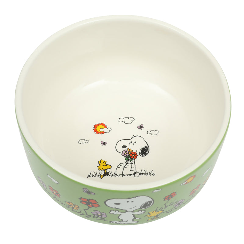 Peanuts Snoopy's Garden Patch 6pc 5.5" Stackable Bowl Set - Asst Designs - Round - Decorated - Stoneware - Gift Box w/ RM