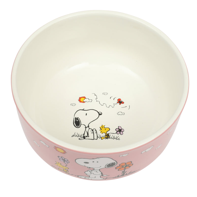 Peanuts Snoopy's Garden Patch 6pc 5.5" Stackable Bowl Set - Asst Designs - Round - Decorated - Stoneware - Gift Box w/ RM
