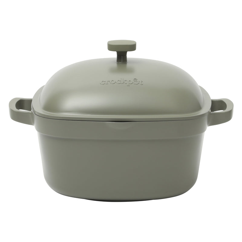Crock-Pot Northvale 5.2qt Cast Aluminum Dutch Oven w/ Lid - Square - Nonstick Ceramic Interior - Induction - Gift Box w/ Remailer