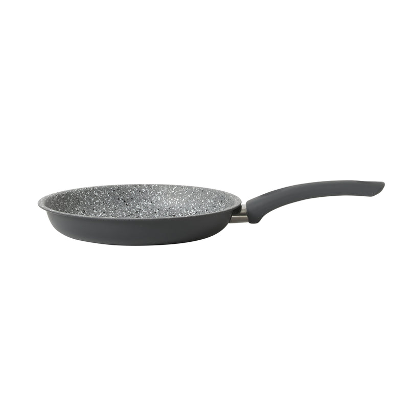 Gibson Home Clipperton 2pc Carbon Steel 11" & 9.5" Frying Pan - Grey Speckle Interior - Matte Charcoal Exterior - Soft Touch Handle - Open Stock Color w/ Label
