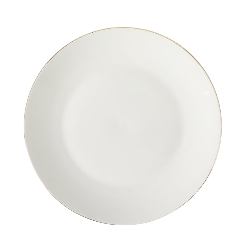 Gibson Home Ogalla 7.5" Dessert Plate - Gold Banded - 1.5mm Band - Decorated - Fine Ceramic- Open Stock w/ UPC Label