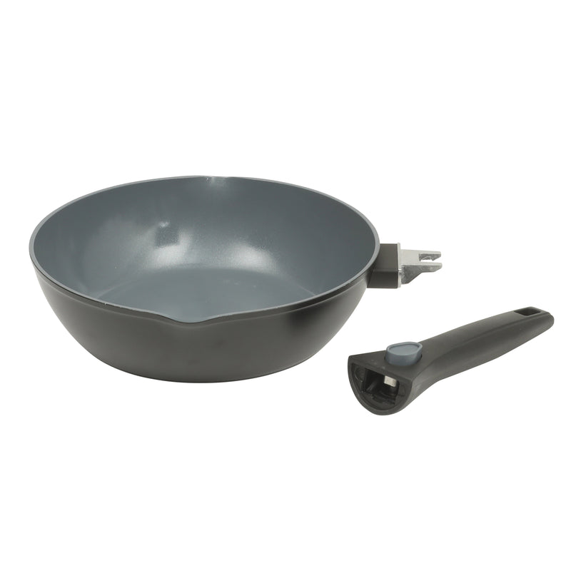 Oster Smarthandle Advance 13pc Forged Aluminum Cookware Combo Set - Ceramic Non-Stick Interior - Induction Base - Detachable Bakelite Handle - Gift Box