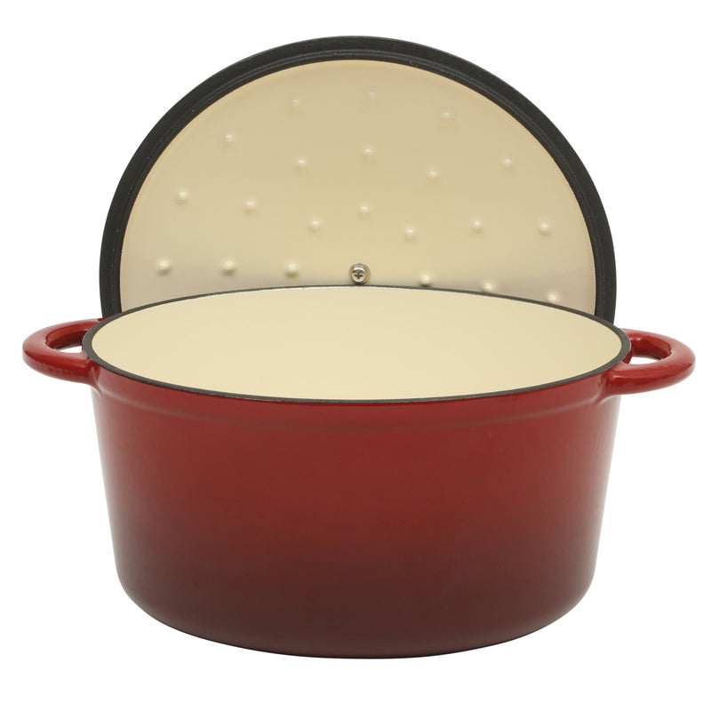Gibson Home Addlestone 7qt Enamel Cast Iron Dutch Oven w/ Lid - Round - Stainless Steel Hollow Knob - Color Sleeve