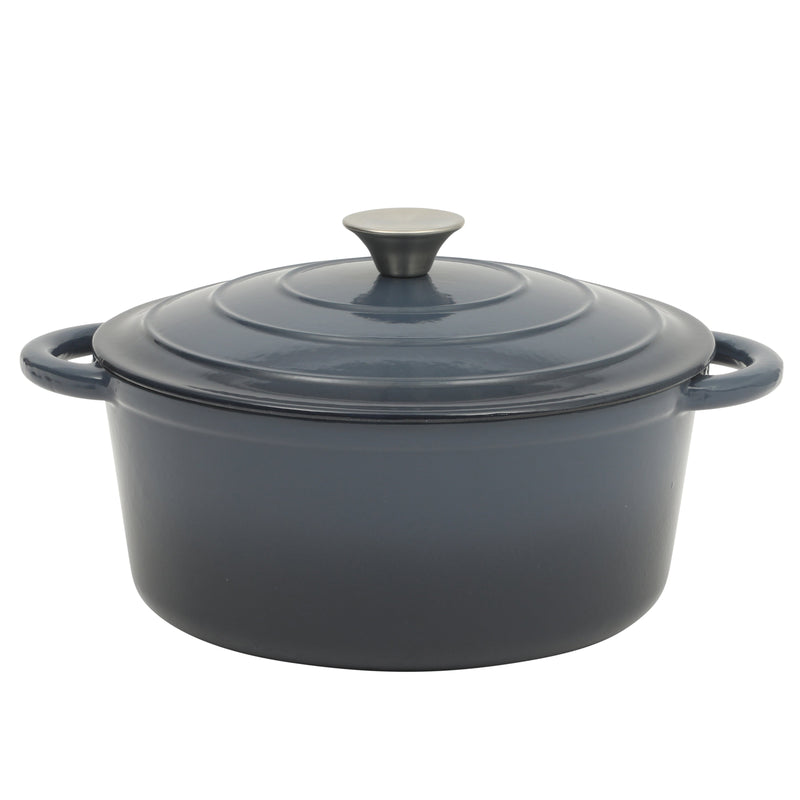 Gibson Home Addlestone 5 qt Enamel Cast Iron Dutch Oven w/ Lid - Round -Stainless Steel Hollow Knob - Color Sleeve